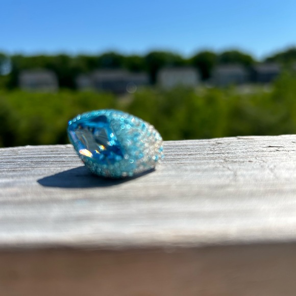 Vintage Swarovski Pave set crystal ring Sz 6 - Picture 6 of 7